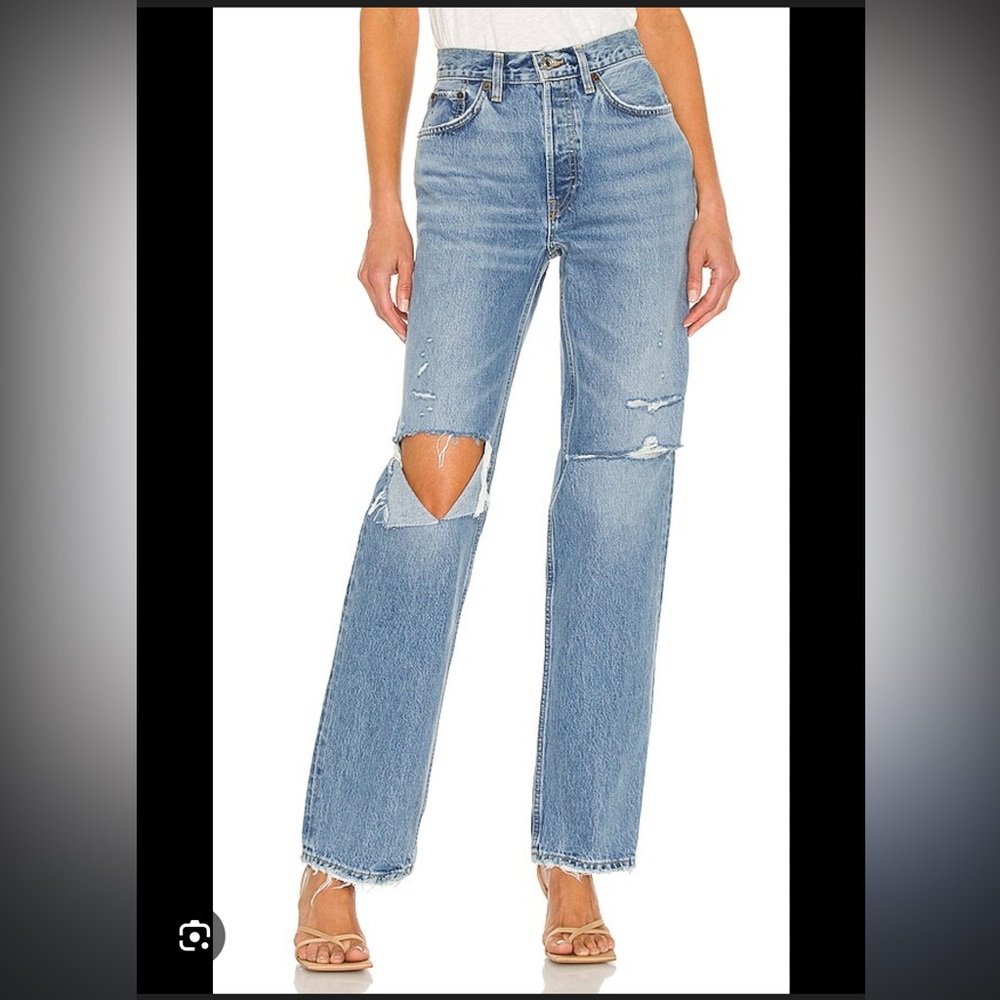 Re/DONE Originals 90s Comfy Jean in Sunfaded Destroy